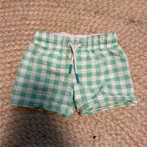 Cat & Jack Mint and White Checkered Shorts